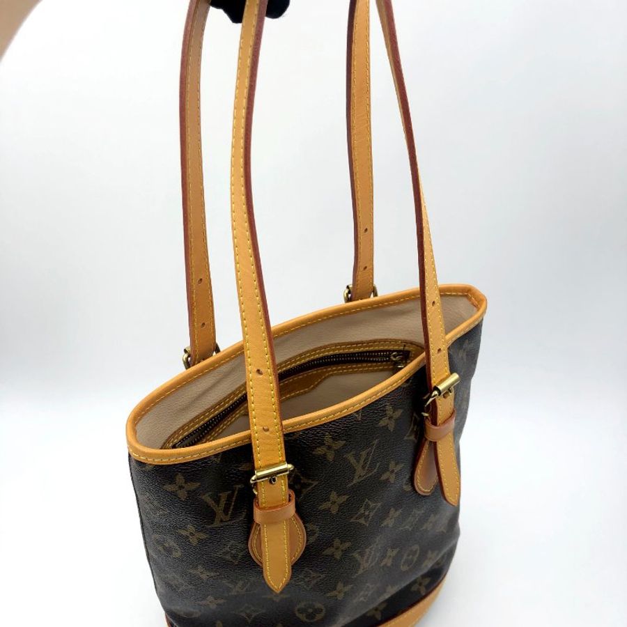 LOUIS VUITTON Bucket PM 經典老花水桶包,LV,肩背包,手提包,單肩包,二手真品,正品,現貨-8
