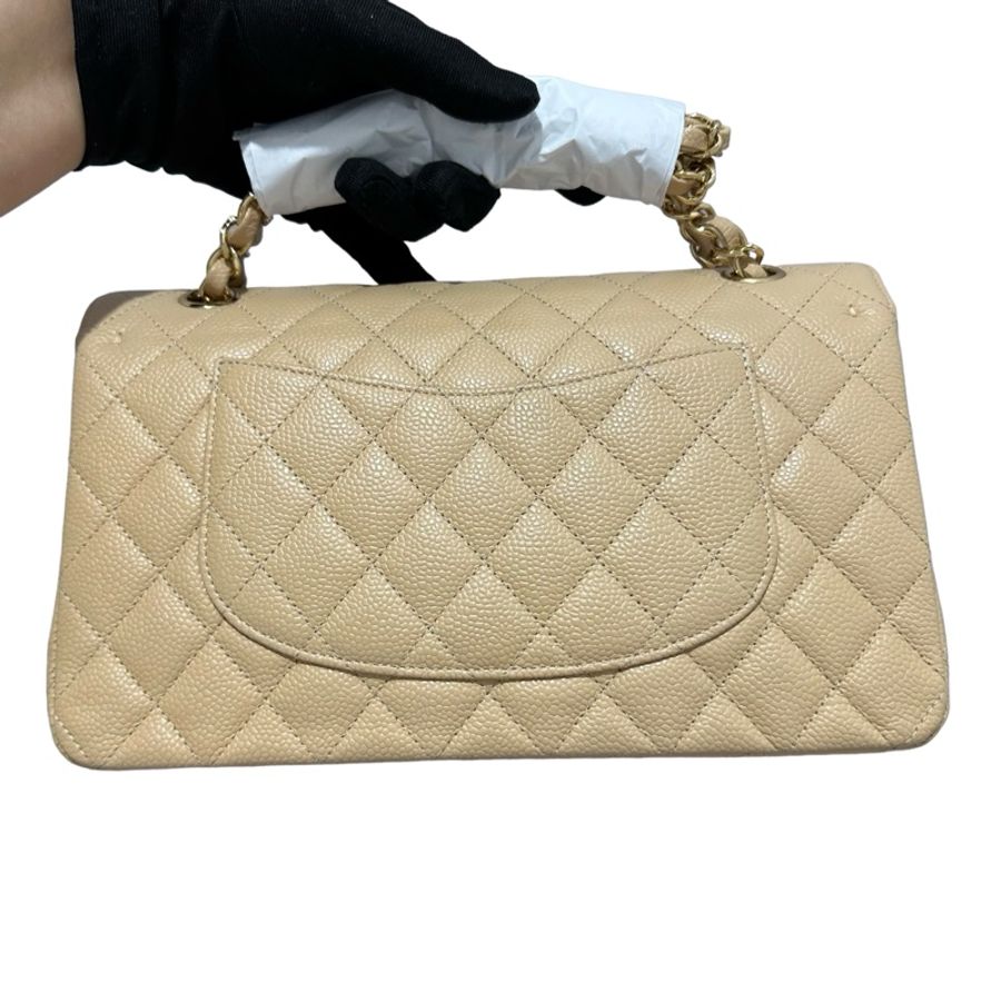 Chanel Caviar CF25奶茶金扣-3