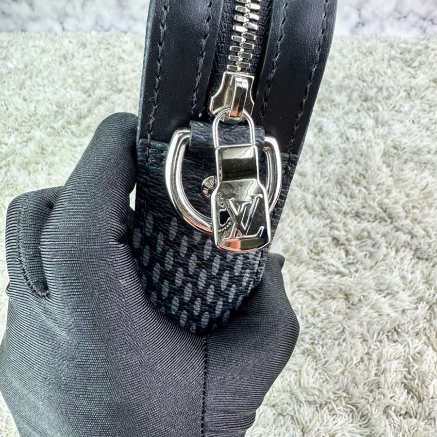 LV N50017 TRIO棋盤格LOGO Damier Graphite帆布男士三合一斜背郵差包(黑灰) ⭕️晶片款⭕️近新閒置品⭕️-20