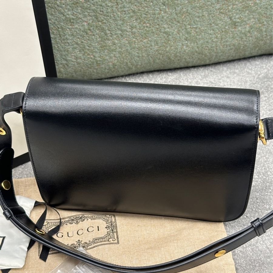 Gucci 1955 Horsebit 黑金馬鞍包🐎 全配超新🆕-3