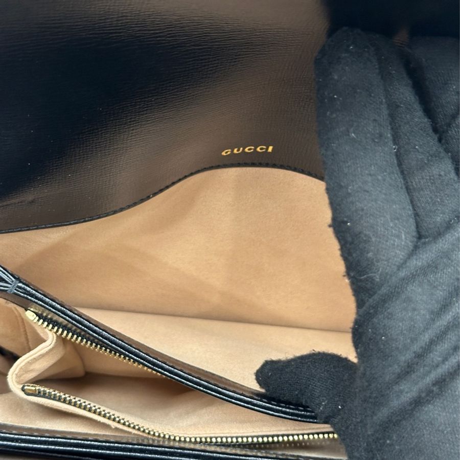 Gucci 1955 Horsebit 黑金馬鞍包🐎 全配超新🆕-28