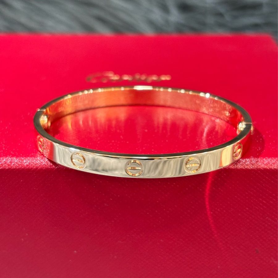 CARTIER LOVE 卡地亞 玫瑰金 愛情 螺絲 750 18 K金 手環 手鐲-2