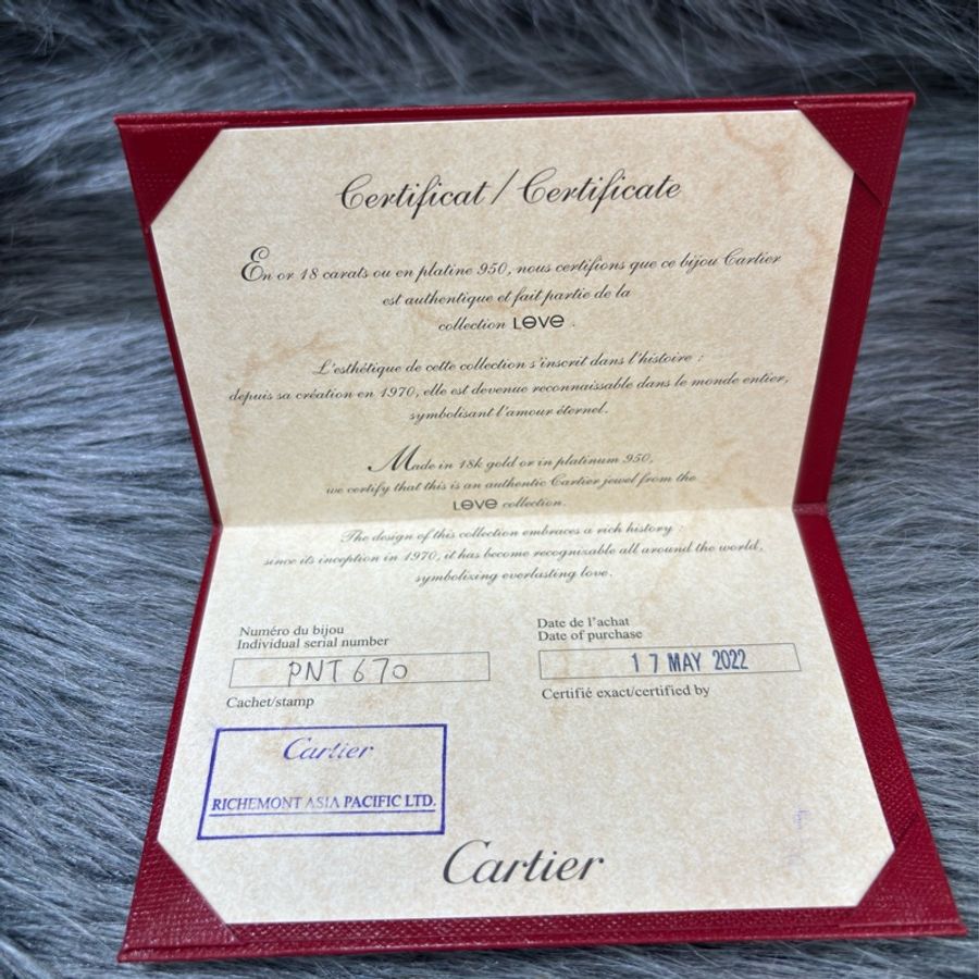 CARTIER LOVE 卡地亞 玫瑰金 愛情 螺絲 750 18 K金 手環 手鐲-19