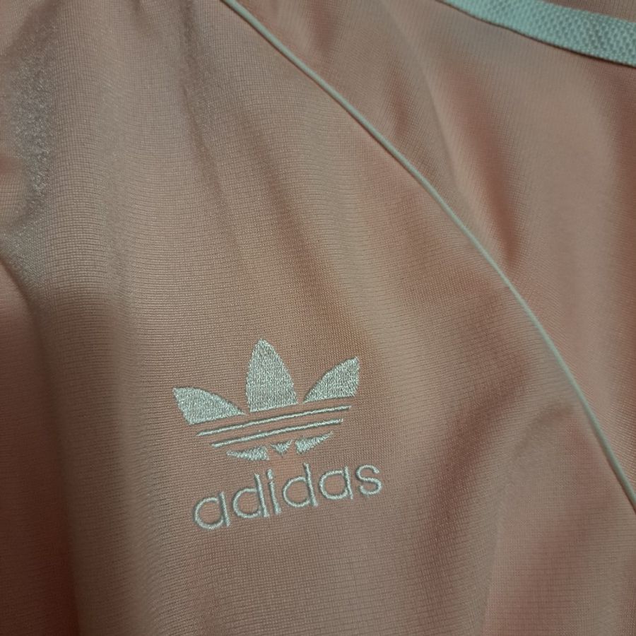 Adidas粉色運動外套-5