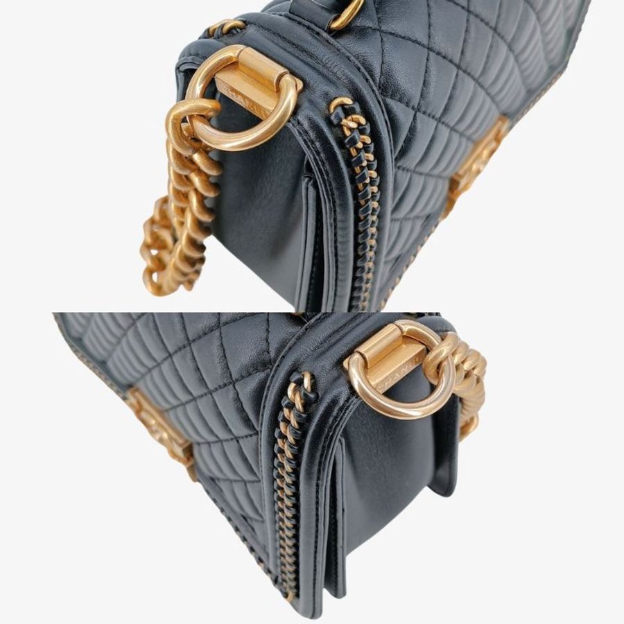CHANEL LeBoy Black Calfskin Top Handle Flap Bag-2