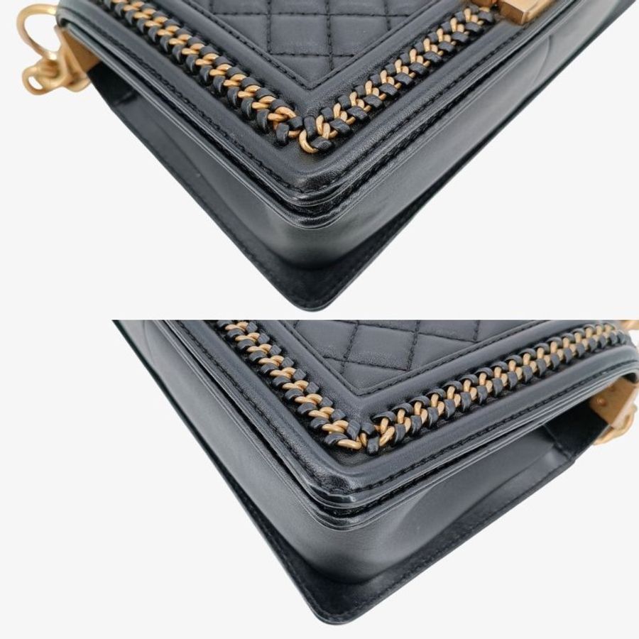 CHANEL LeBoy Black Calfskin Top Handle Flap Bag-3