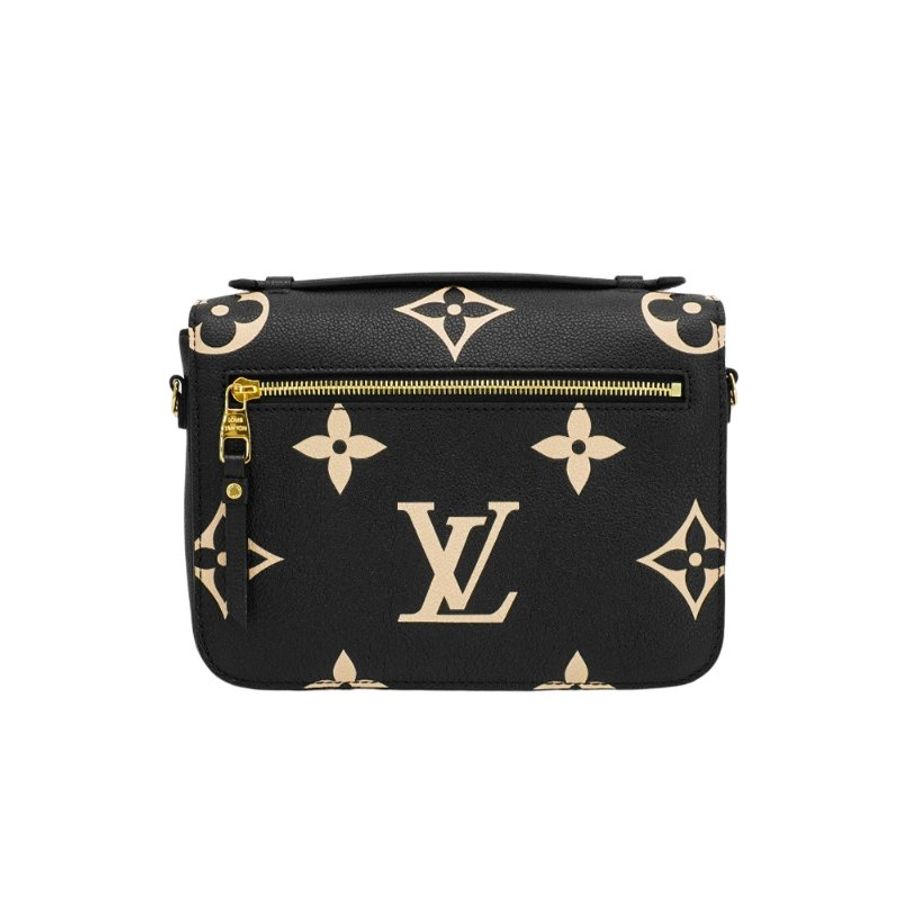 Louis Vuitton Pochette Métis 壓花粒面牛皮雙色郵差包(M45773-黑)-4
