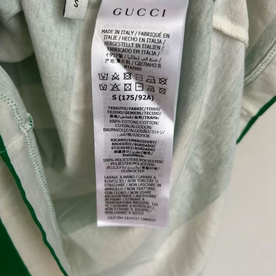 全新Gucci綠色條紋短袖 尺寸S碼 胸圍106 衣長62-3