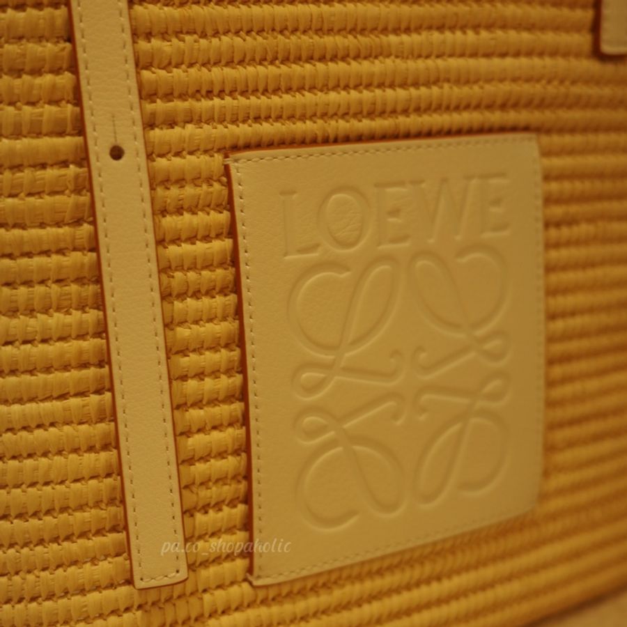 Loewe 草編方形籃子 <白色> Small Square Basket Bag 草編包-1
