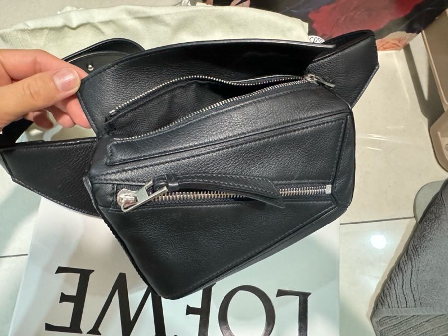 Mini Puzzle Bumbag 經典小牛皮腰包-4