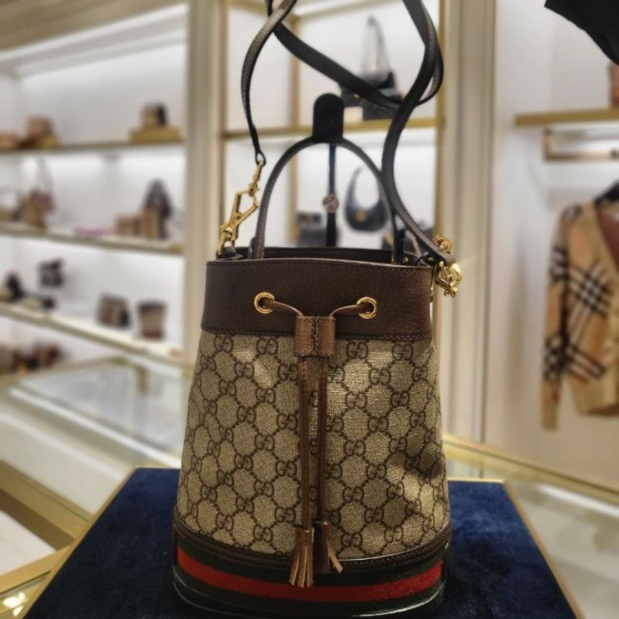 Gucci 550621 GG Ophidia Supreme 中款水桶包《當季專櫃正售★全新商品 》-1