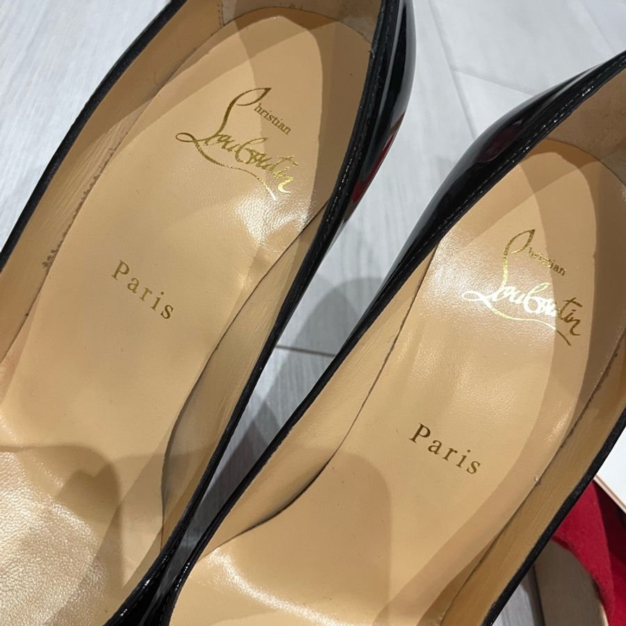 Christian Louboutin經典Kate 100紅底鞋/漆皮/10公分-7