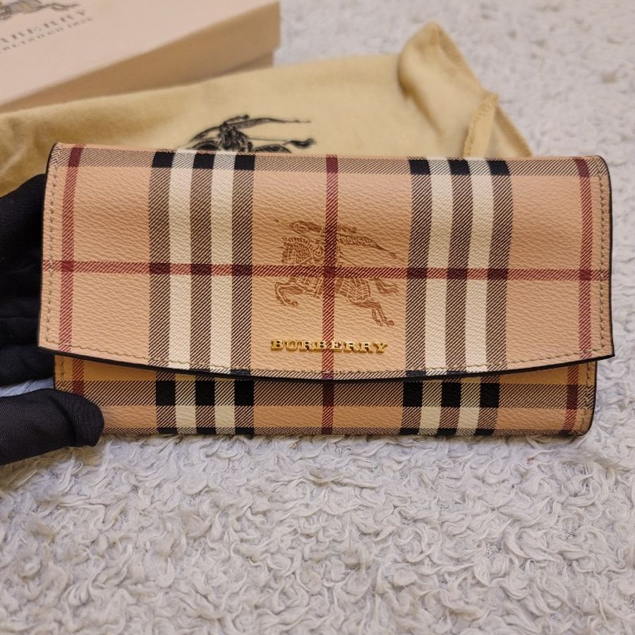 Burberry 經典戰馬格紋雙層長夾-1
