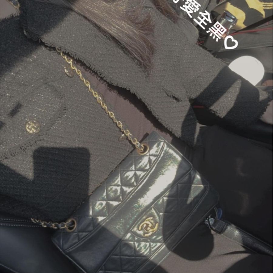 Chanel vintage 羊皮翻蓋包-5