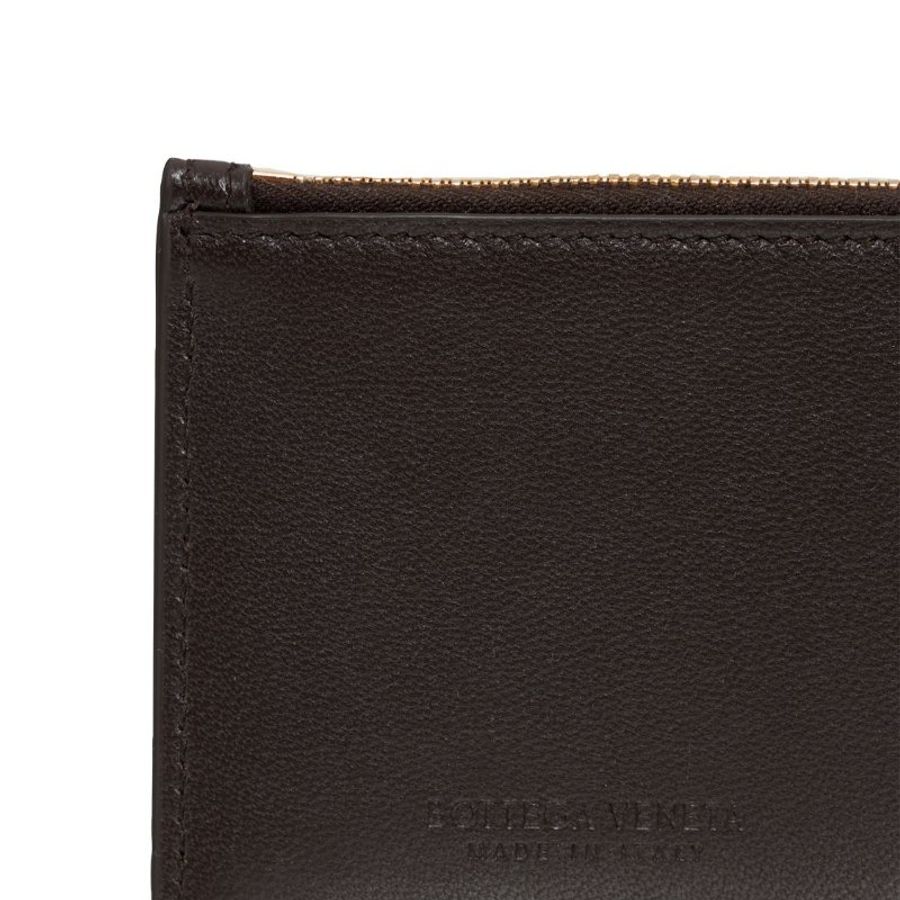 【BOTTEGA VENETA 寶緹嘉】專櫃經典款 手工大編織小牛皮3卡拉鍊卡片夾/零錢卡包-3