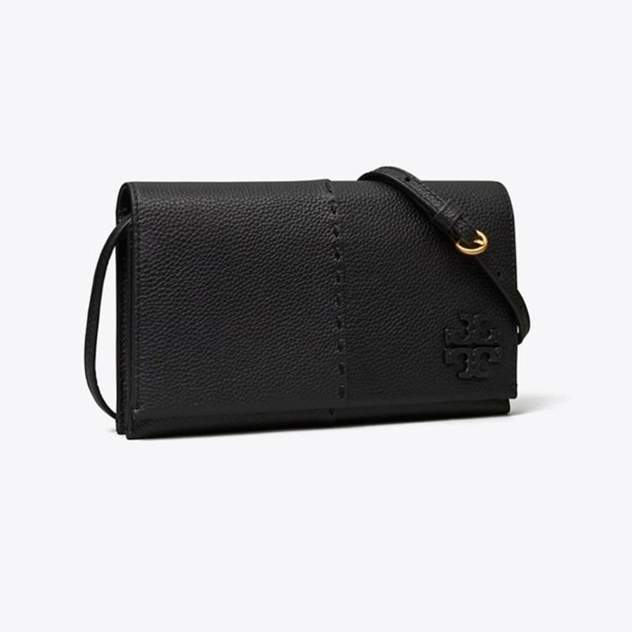 【Tory Burch】專櫃經典款 McGRAW 防刮皮革皮夾式斜背包/側背包 WOC-4