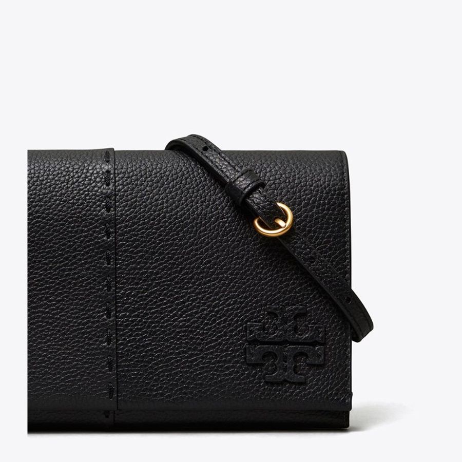 【Tory Burch】專櫃經典款 McGRAW 防刮皮革皮夾式斜背包/側背包 WOC-6