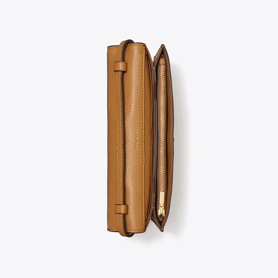 【Tory Burch】專櫃經典款 McGRAW 防刮皮革皮夾式斜背包/側背包 WOC-9