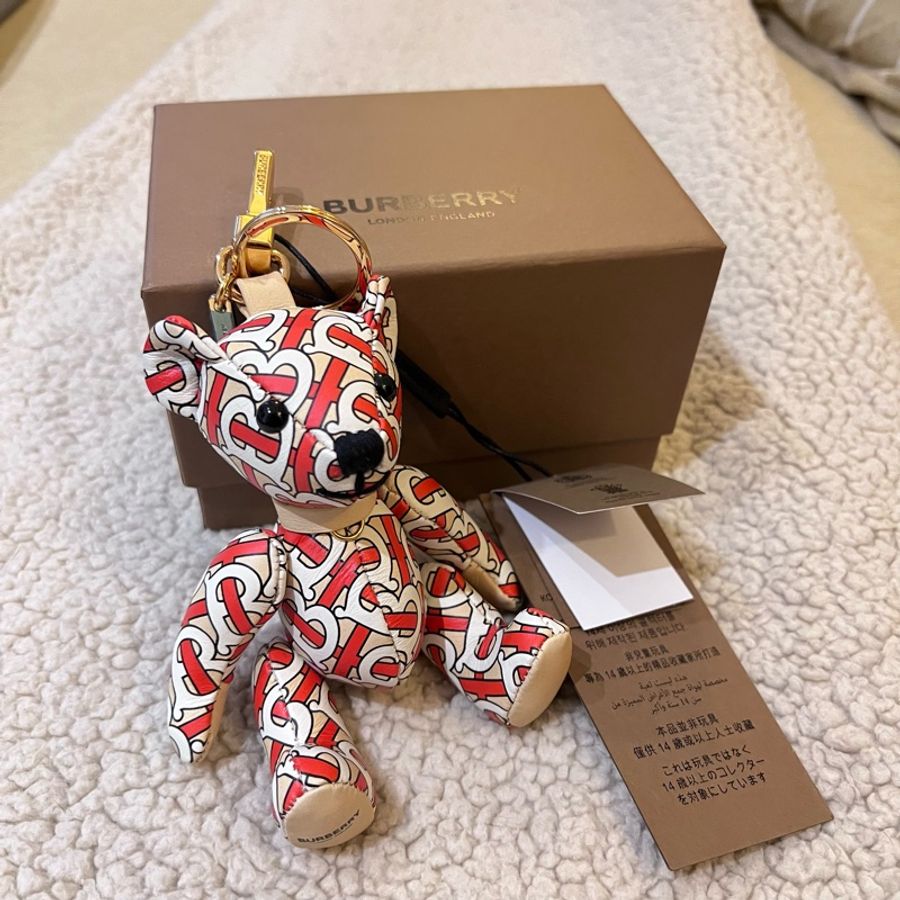 Burberry Thomas Bear Leather Charm Monogram Print 泰迪熊吊飾-2