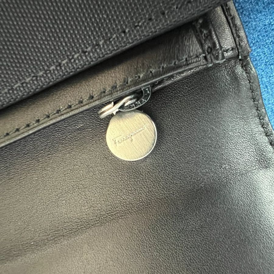 FERRAGAMO long wallet 長皮夾 錢包 銀包 加配鏈條肩帶 日本中古vintage-6