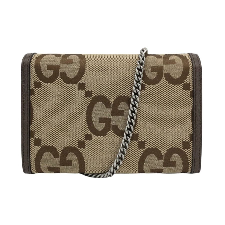 Gucci Dionysus Jumbo GG 帆布酒神手拿/斜背包(401231-棕)-2