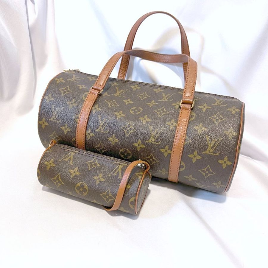 LOUIS VUITTON LV子母圓筒包 日本中古二手Vintage-0