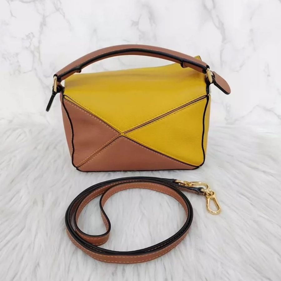 LOEWE三拼色Puzzle mini幾何包-1