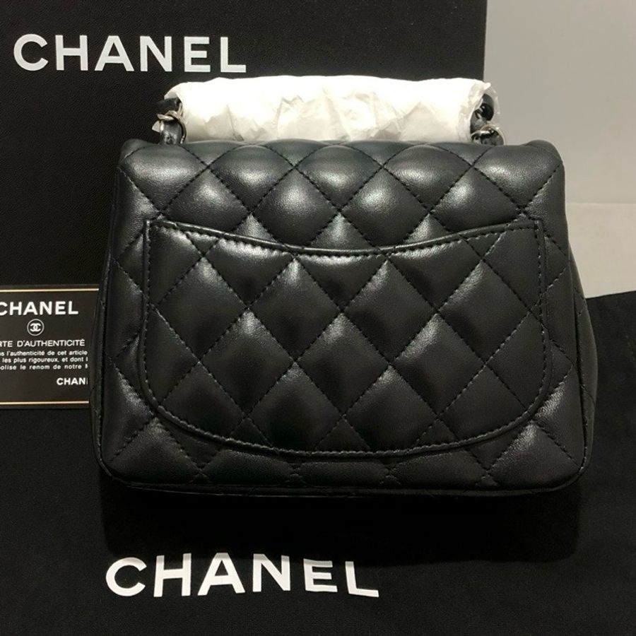 Chanel Lambskin 方胖銀扣-2