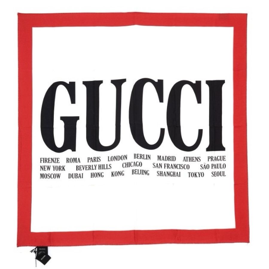 Gucci正品全新logo絲巾 義大利製🇮🇹-3