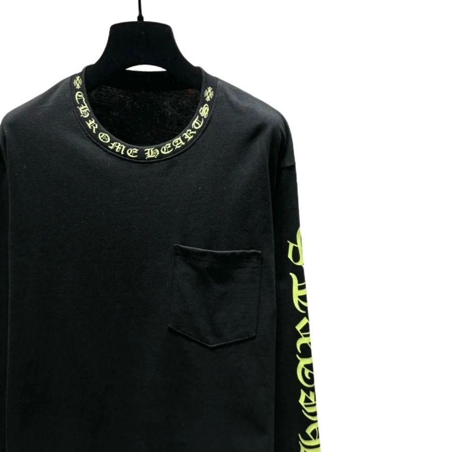 Chrome Hearts 克羅心2024新款熒光黃梵文長袖-9
