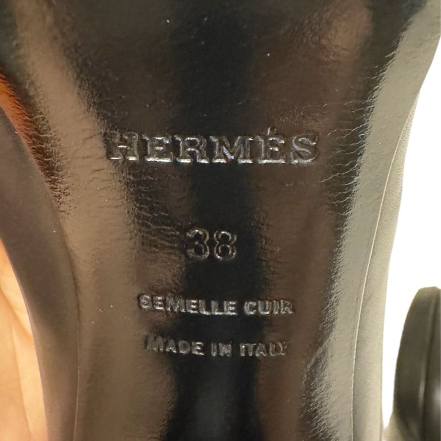 🍒Hermes 高跟鞋厚底 Kelly 小牛皮高跟鞋size:38 / 2F240610-1-10