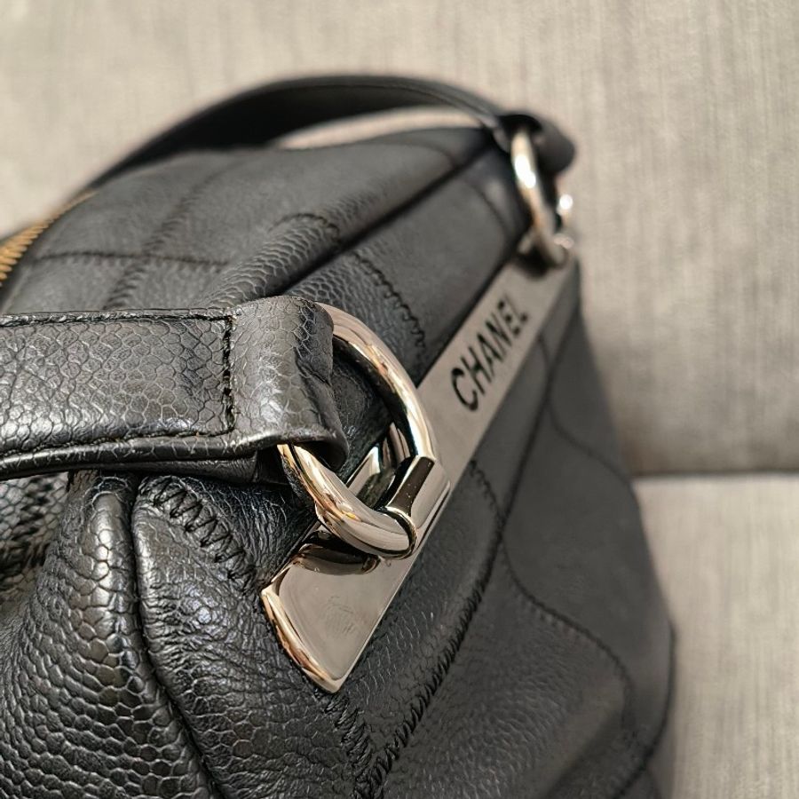 💙天菜💙CHANEL 絕美外縫肩背包(Black) 冰格/手提包/小飯盒-21