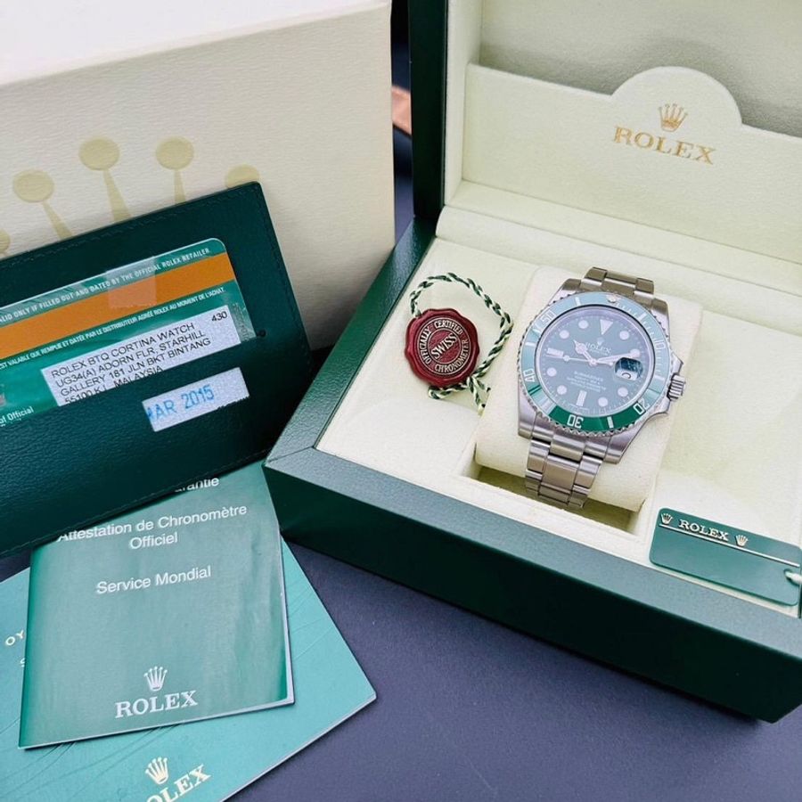ROLEX 勞力士 Submariner 116610LV 潛航者 綠水鬼 陶瓷框 全綠水鬼 自動上鍊 40mm-3