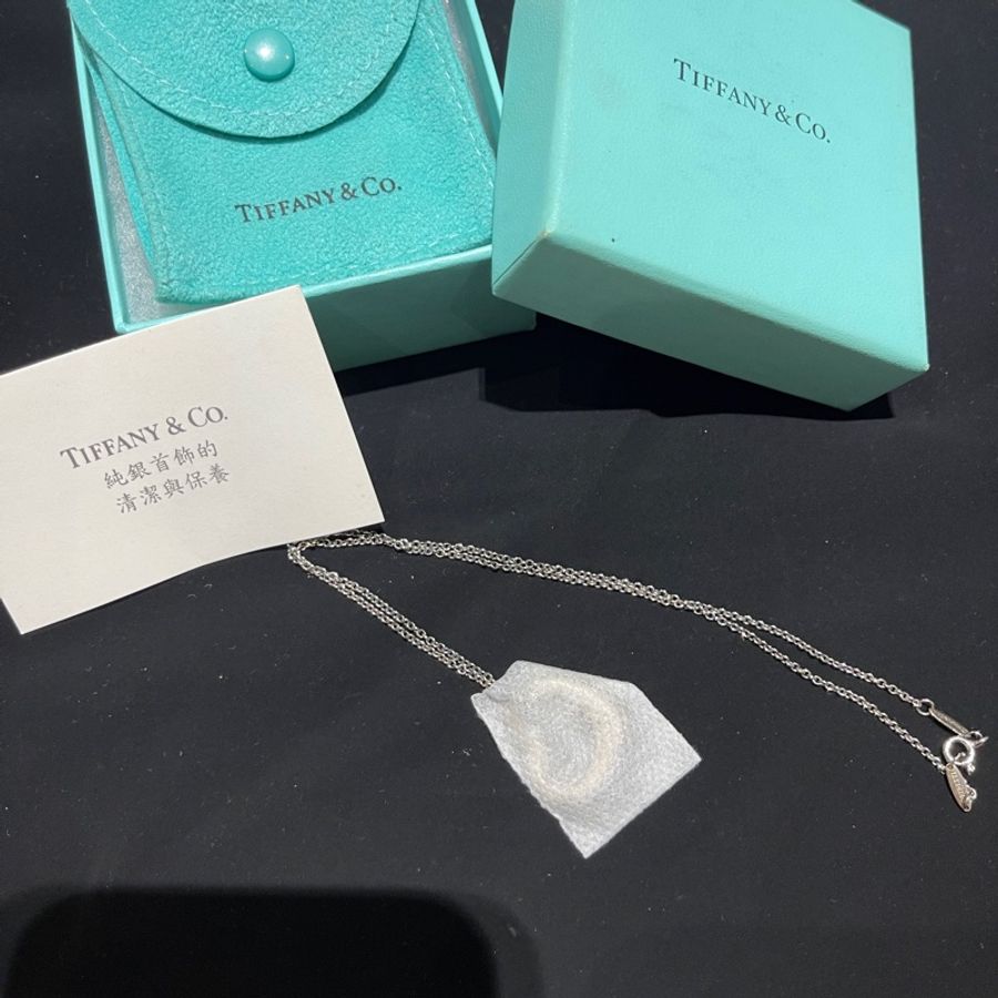 💚Tiffany & Co💚經典Open Heart 鏤空心形項鍊-9成新-1