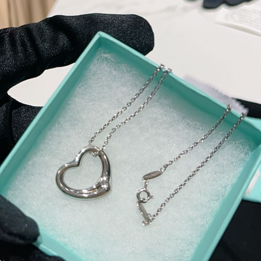 💚Tiffany & Co💚經典Open Heart 鏤空心形項鍊-9成新-3