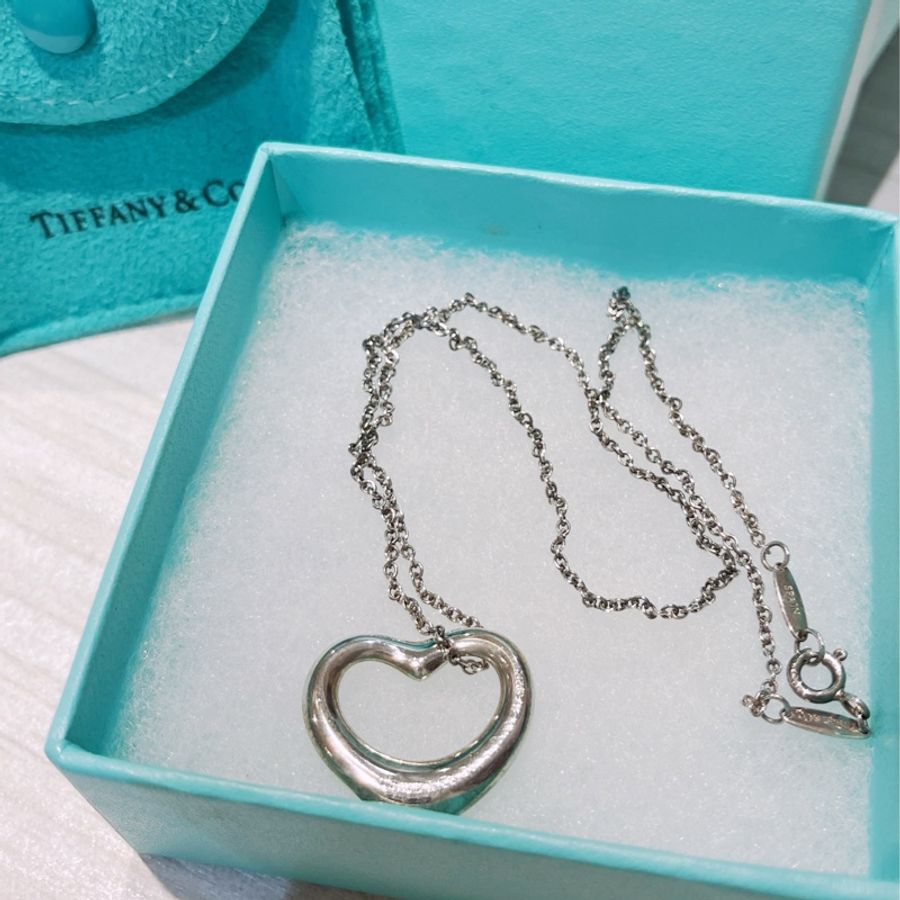 💚Tiffany & Co💚經典Open Heart 鏤空心形項鍊-9成新-6