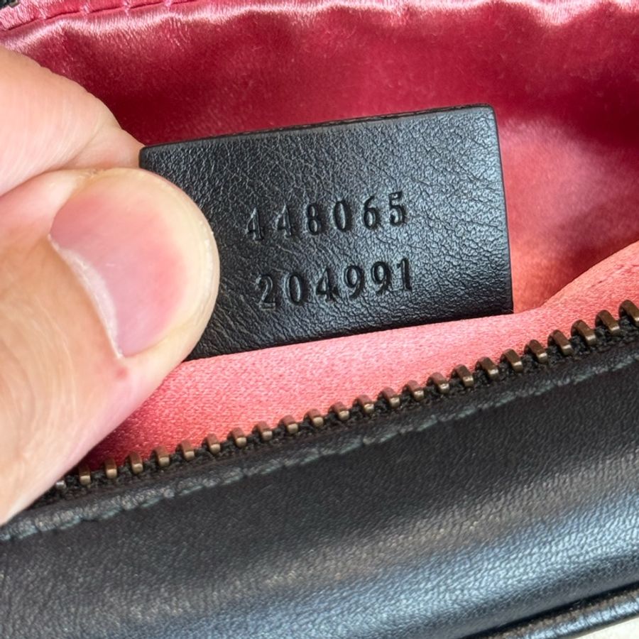GUCCI Marmont 黑白拼色相機鍊包18cm🖤🤍個性爆表-19