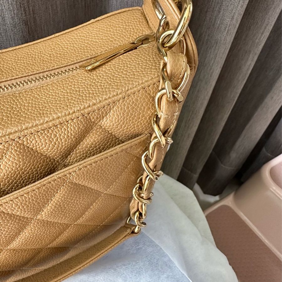 Chanel 奶茶色腋下包、半月包-13
