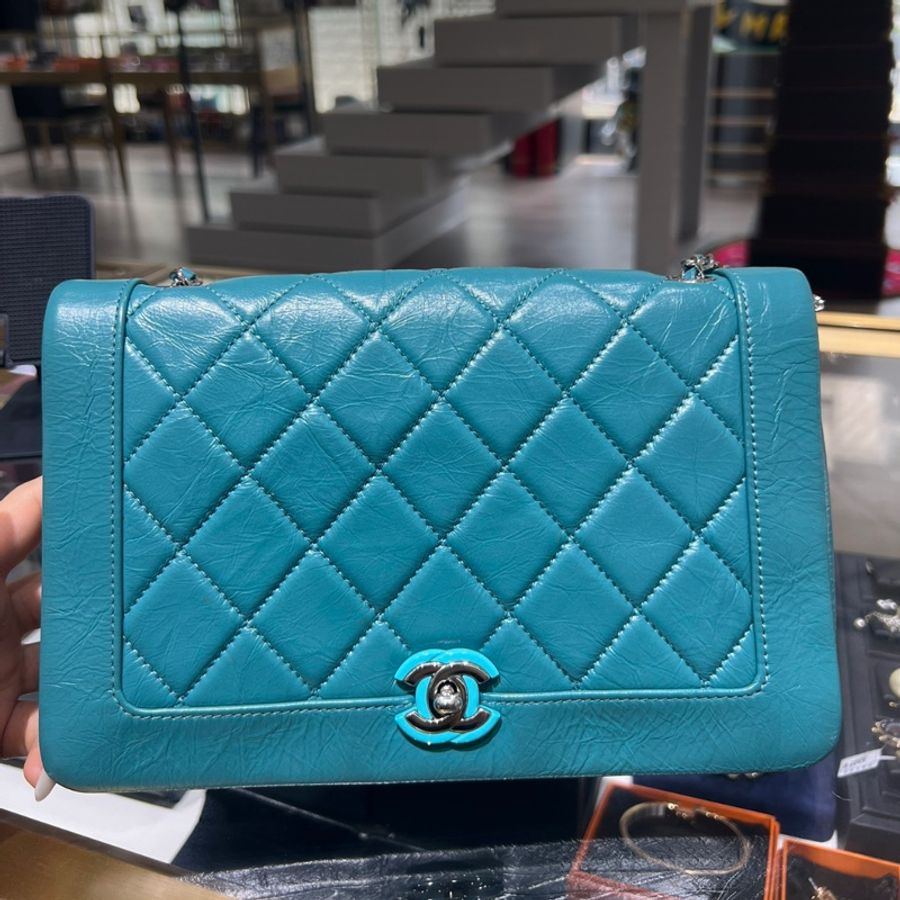 Chanel tiffany blue鏈條包-0