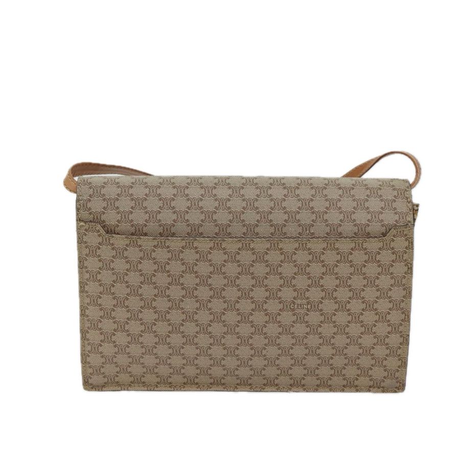 【日本直送】CELINE Macadam帆布肩背包,塗佈帆布,米色,正品 71054-1