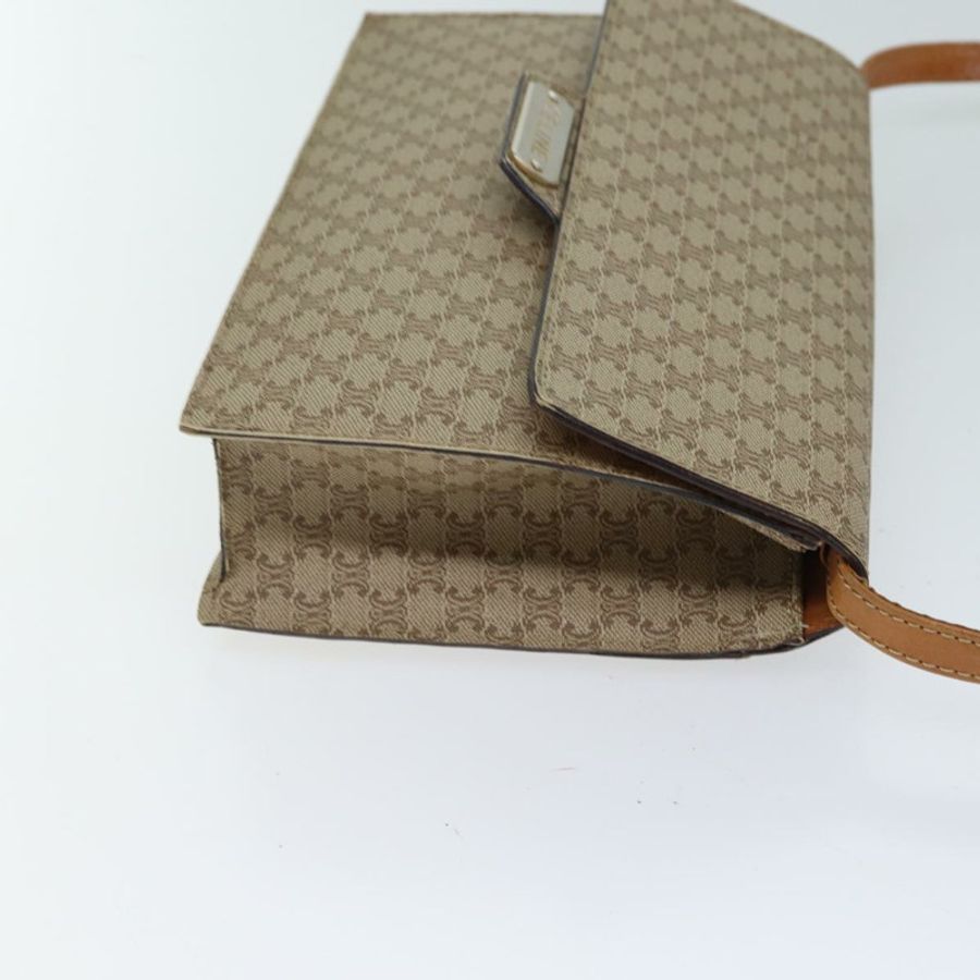 【日本直送】CELINE Macadam帆布肩背包,塗佈帆布,米色,正品 71054-2