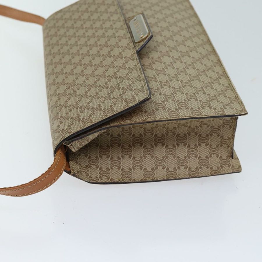 【日本直送】CELINE Macadam帆布肩背包,塗佈帆布,米色,正品 71054-3