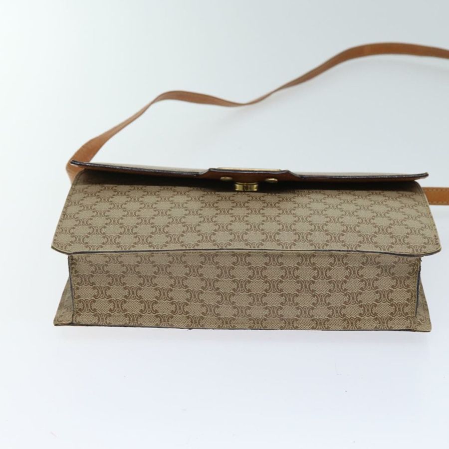 【日本直送】CELINE Macadam帆布肩背包,塗佈帆布,米色,正品 71054-4