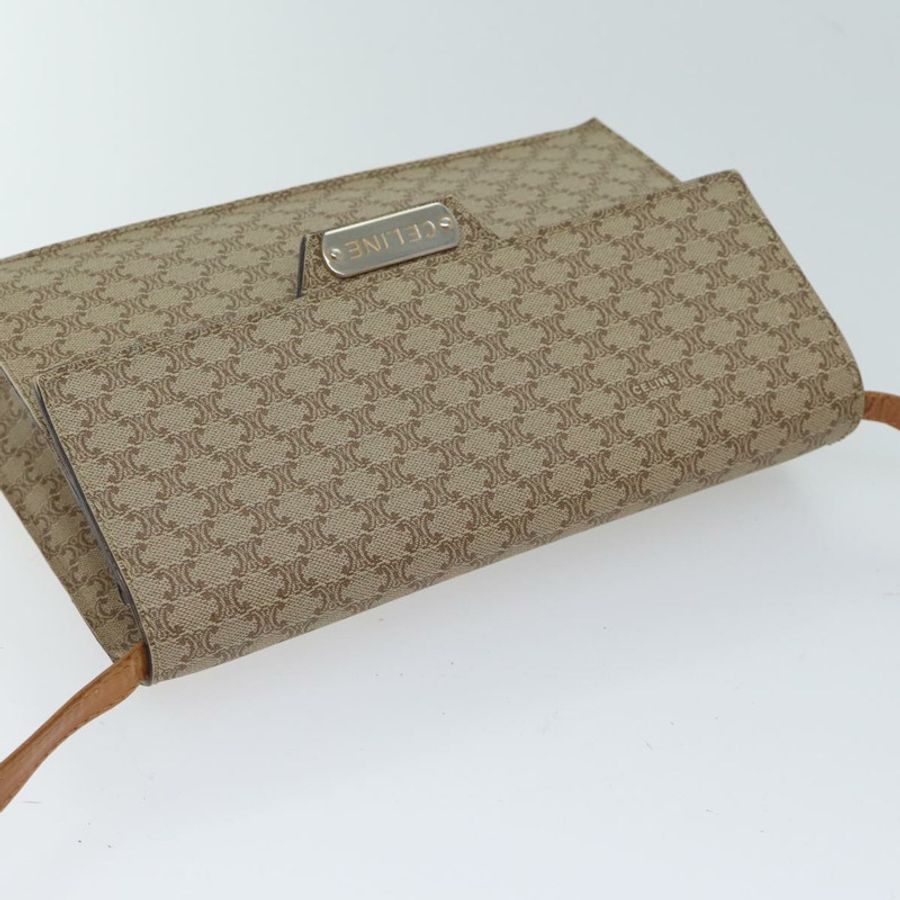 【日本直送】CELINE Macadam帆布肩背包,塗佈帆布,米色,正品 71054-5