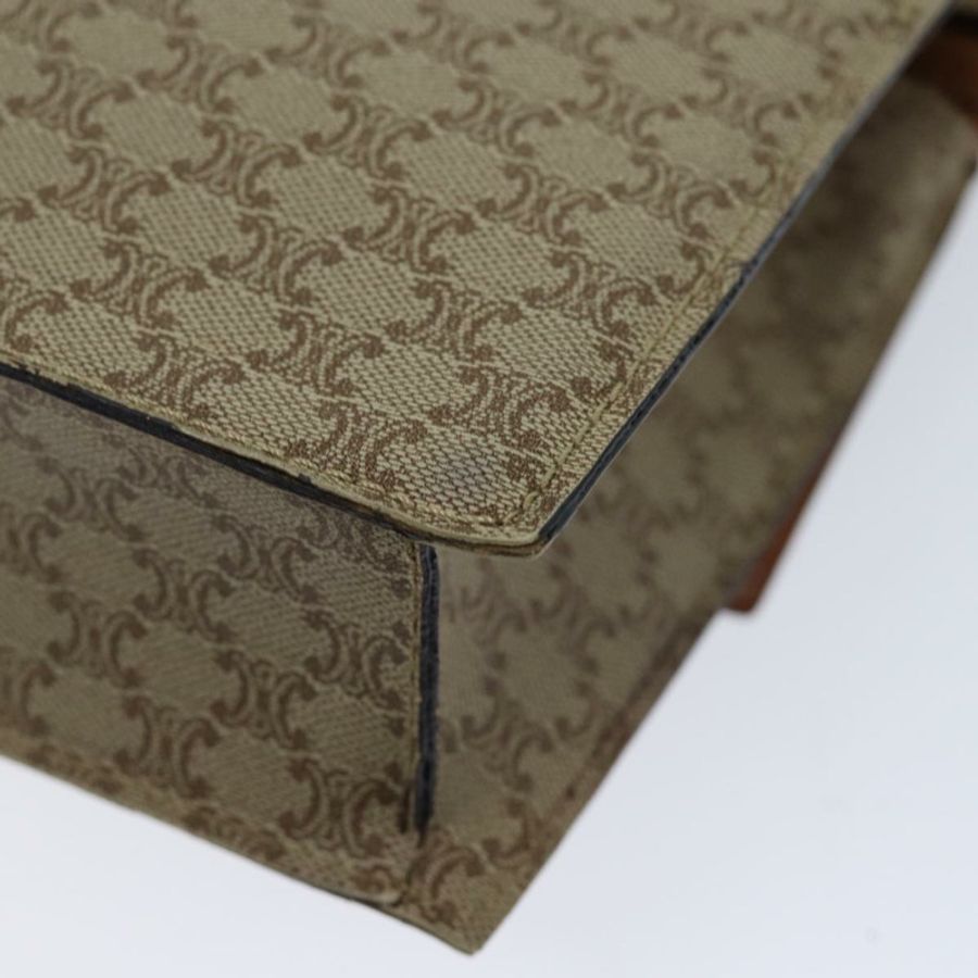 【日本直送】CELINE Macadam帆布肩背包,塗佈帆布,米色,正品 71054-15