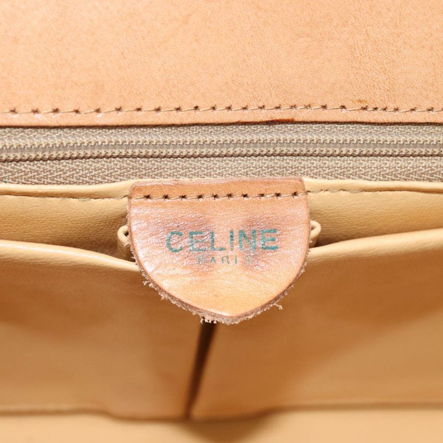 【日本直送】CELINE Macadam帆布肩背包,塗佈帆布,米色,正品 71054-18