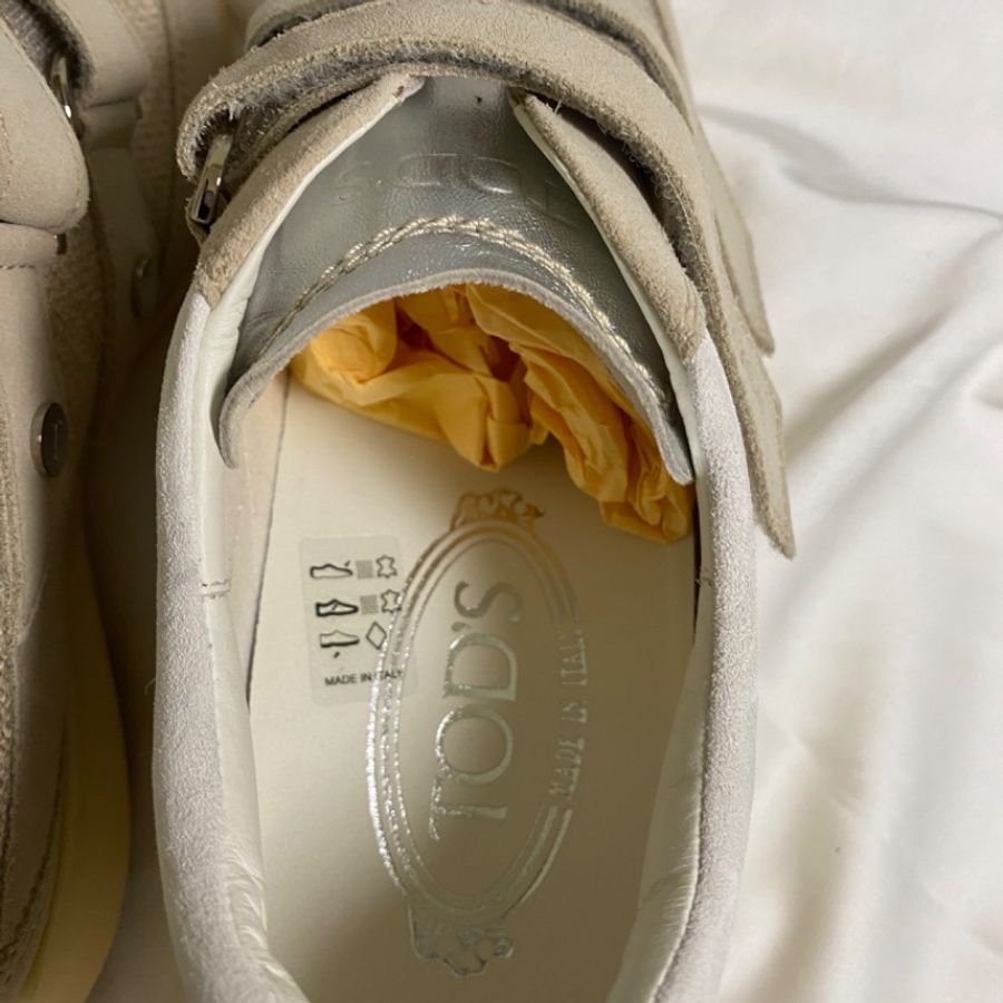《全新連盒子全部都在》TOD's 米色休閒鞋-6