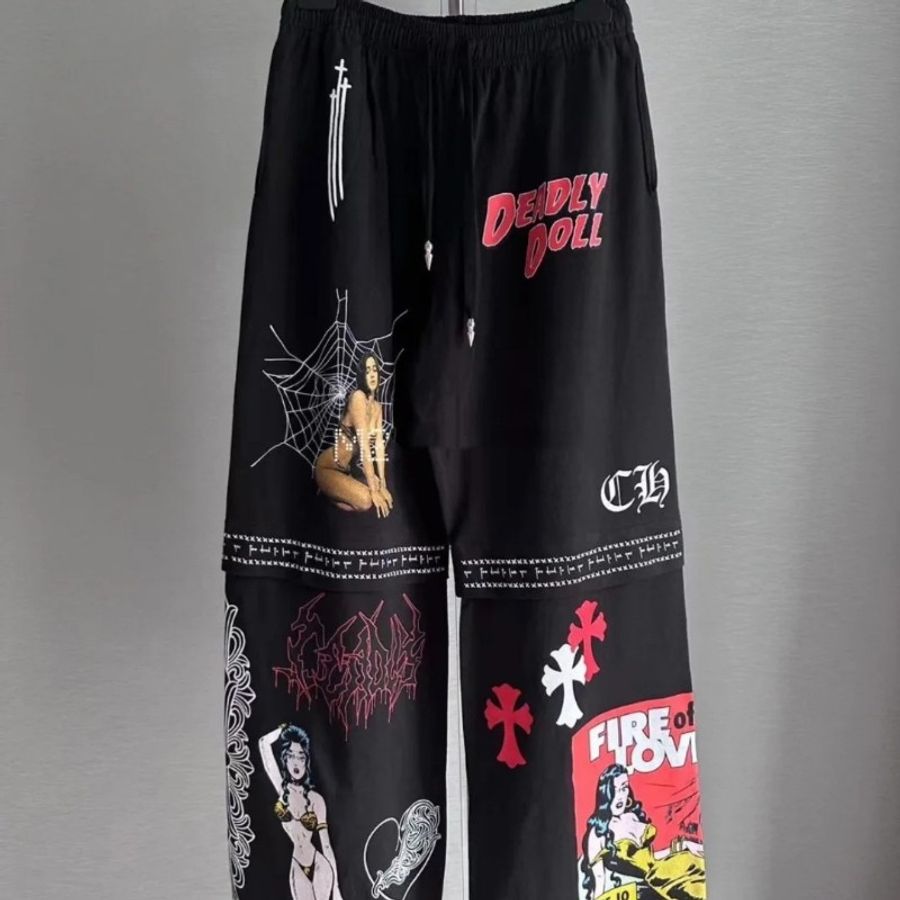 Chrome Hearts x Deadly doll聯名款褲子-0