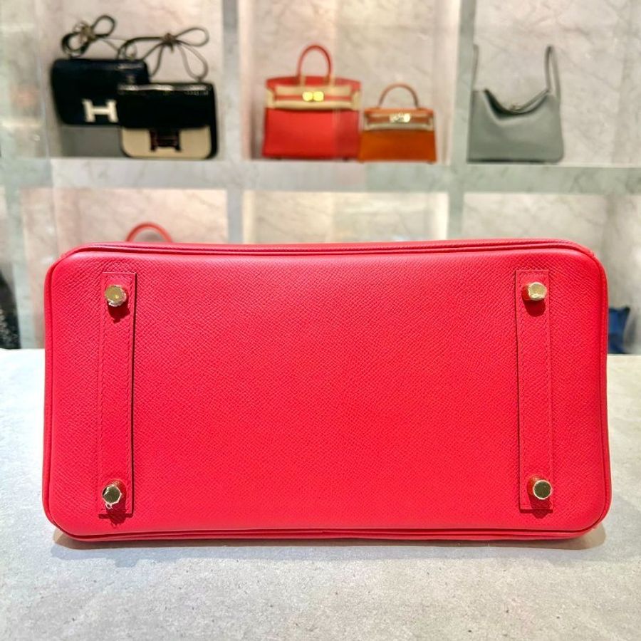 HERMES BIRKIN EPSOM紅金扣 30CM-5