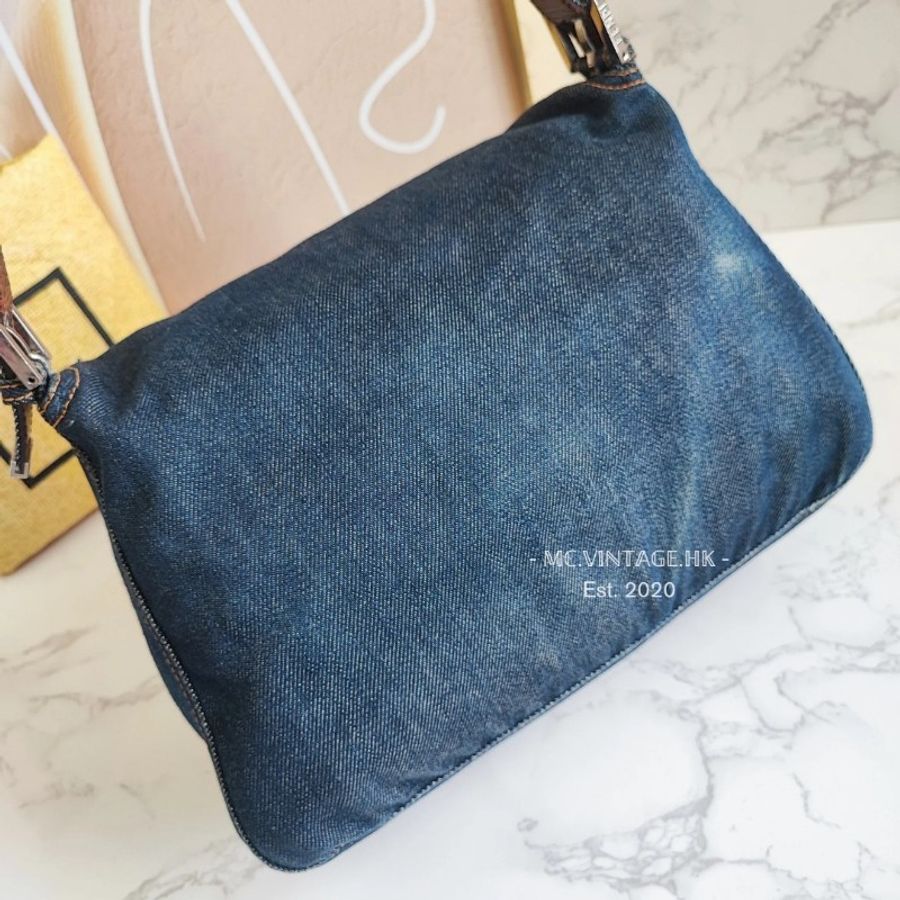 FENDI Denim Shoulder Bag 牛仔布 腋下包 肩背包-11